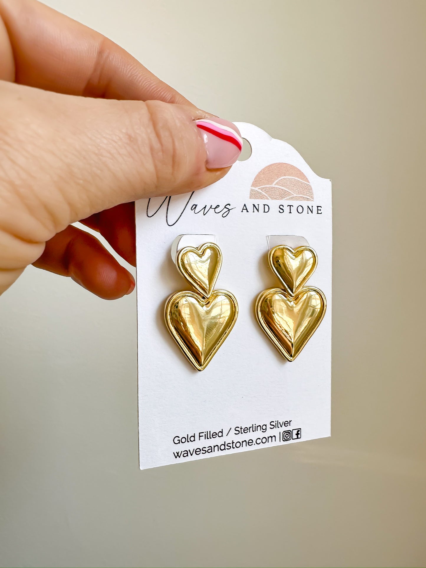 Double Heart Earrings