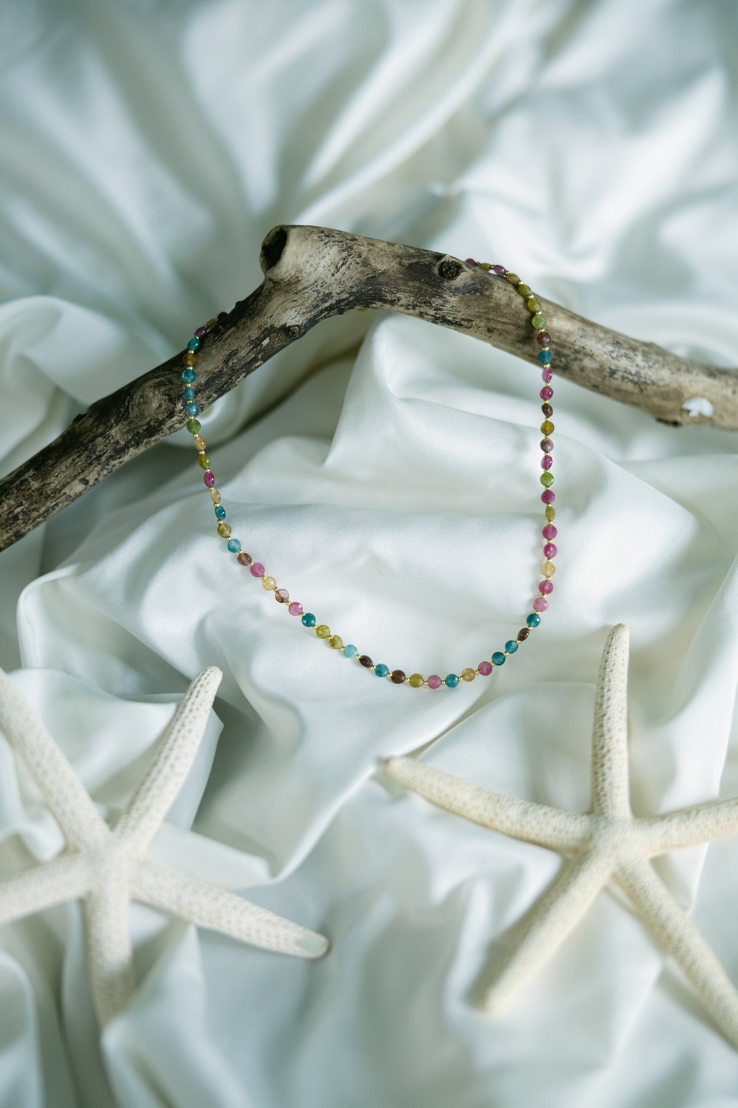Canaveral Coastline - Multi Color Genuine Gemstone Chain