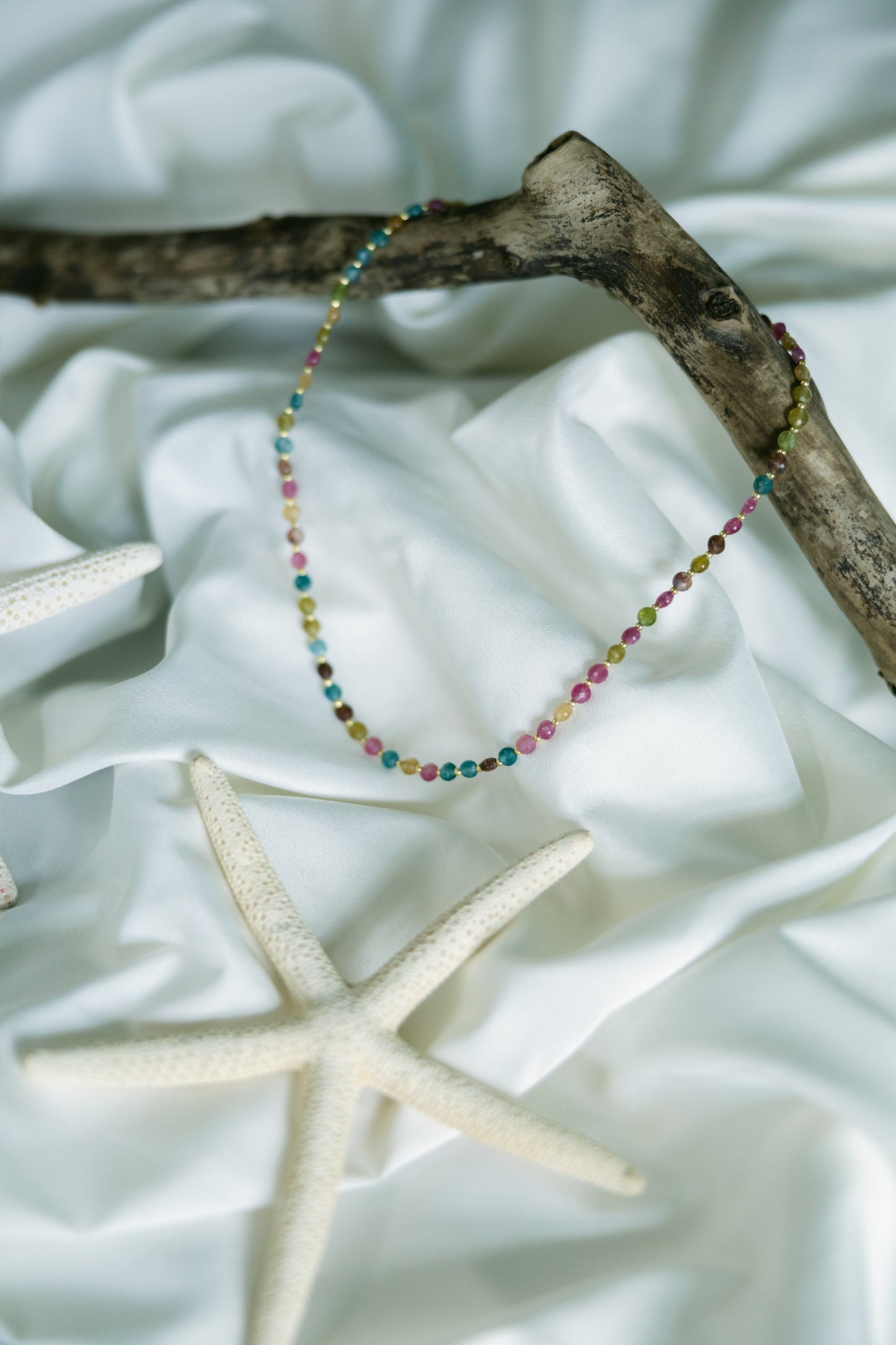 Canaveral Coastline - Multi Color Genuine Gemstone Chain