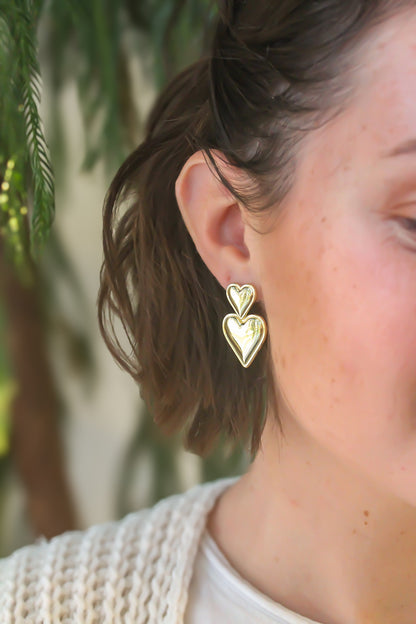 Double Heart Earrings