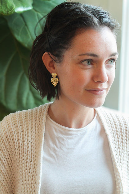 Double Heart Earrings