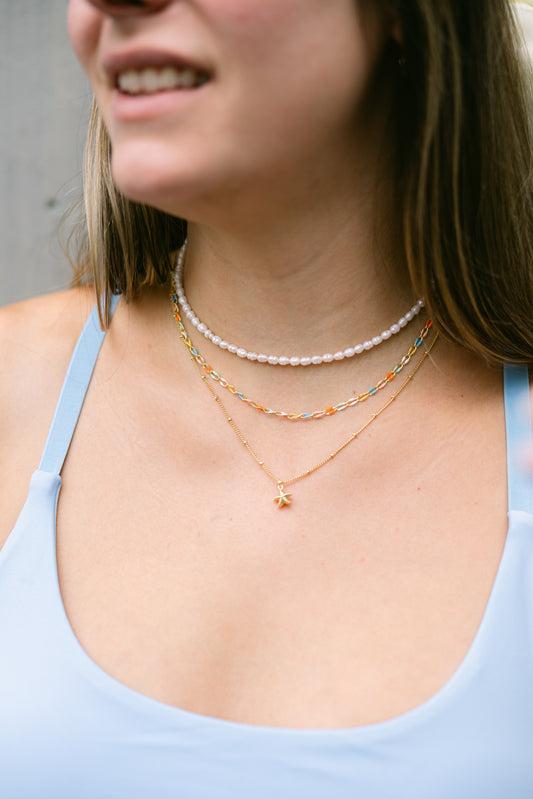 The Boardwalk Enamel Chain Necklace