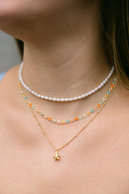 The Boardwalk Enamel Chain Necklace