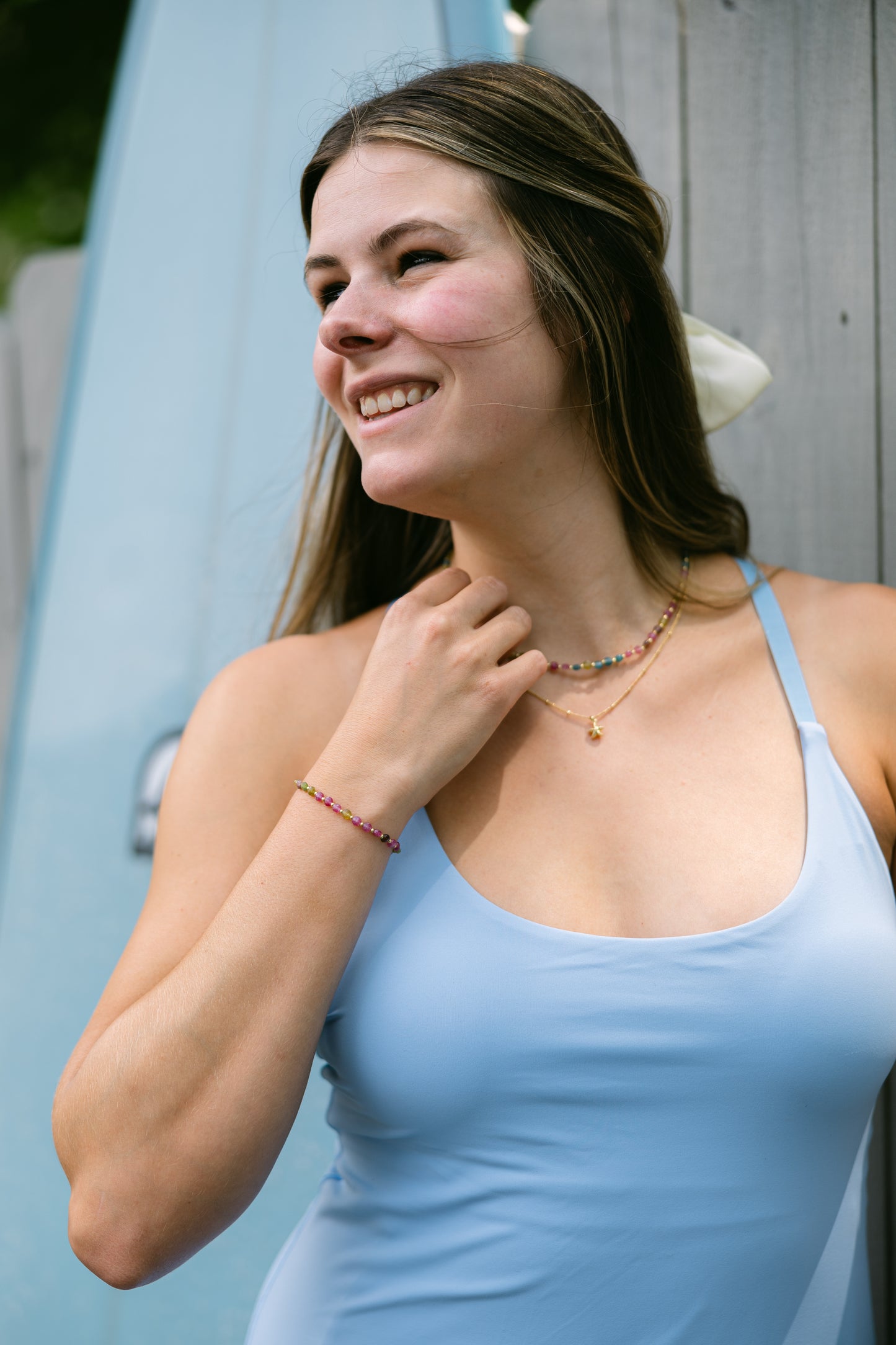 Canaveral Coastline - Multi Color Genuine Gemstone Chain