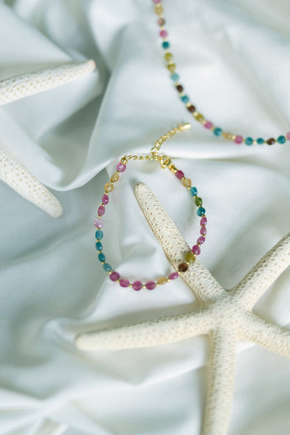 Canaveral Coastline - Multi Color Genuine Gemstone Bracelet